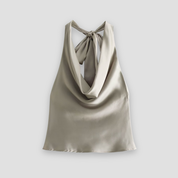 Kvinnors Draperad Halterneck Tank Top