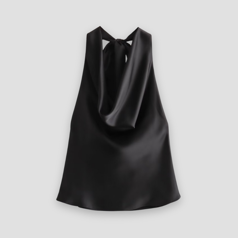 Kvinnors Draperad Halterneck Tank Top