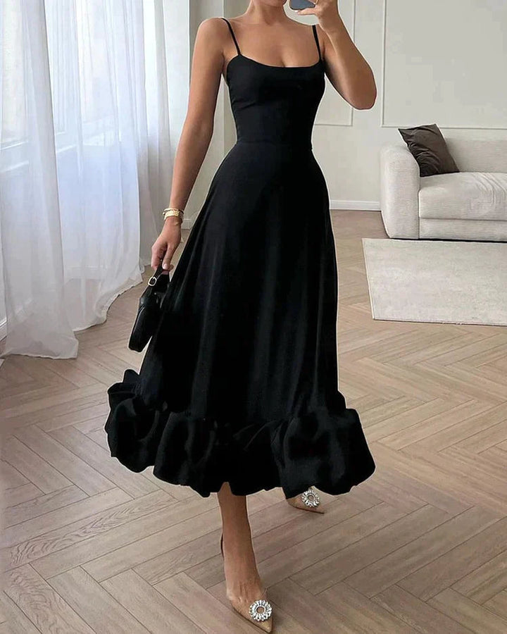 Kvinnors Elegant Midi Festklänning
