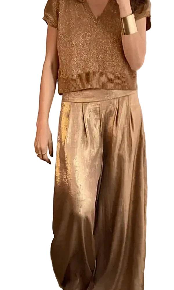 Kvinnors Tvådelat Chic Set
