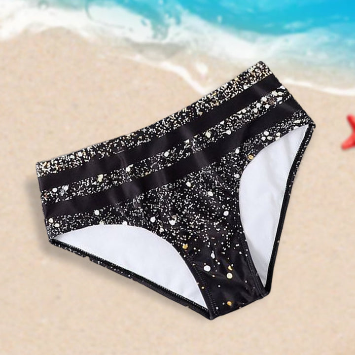 Glittrande Bikini för Damer med Hög Midja