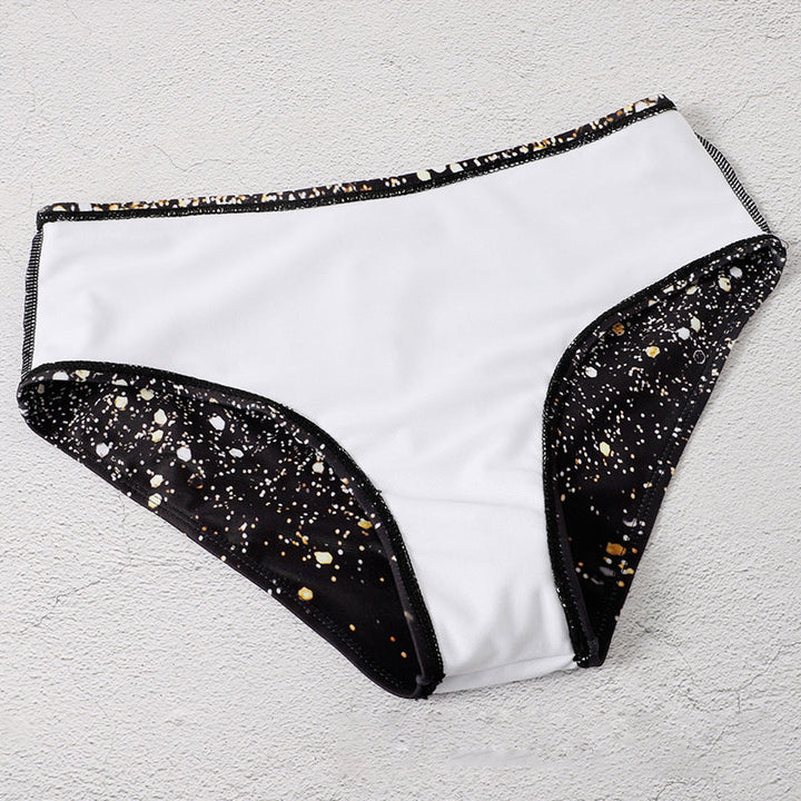 Glittrande Bikini för Damer med Hög Midja
