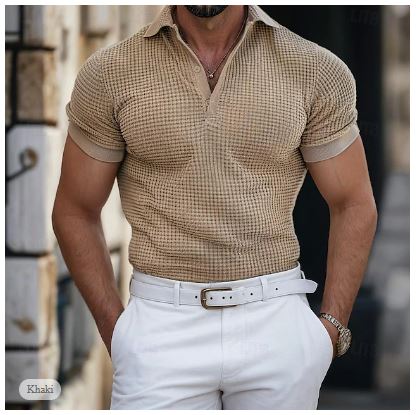 Herr Pikétröja Klassisk Stil