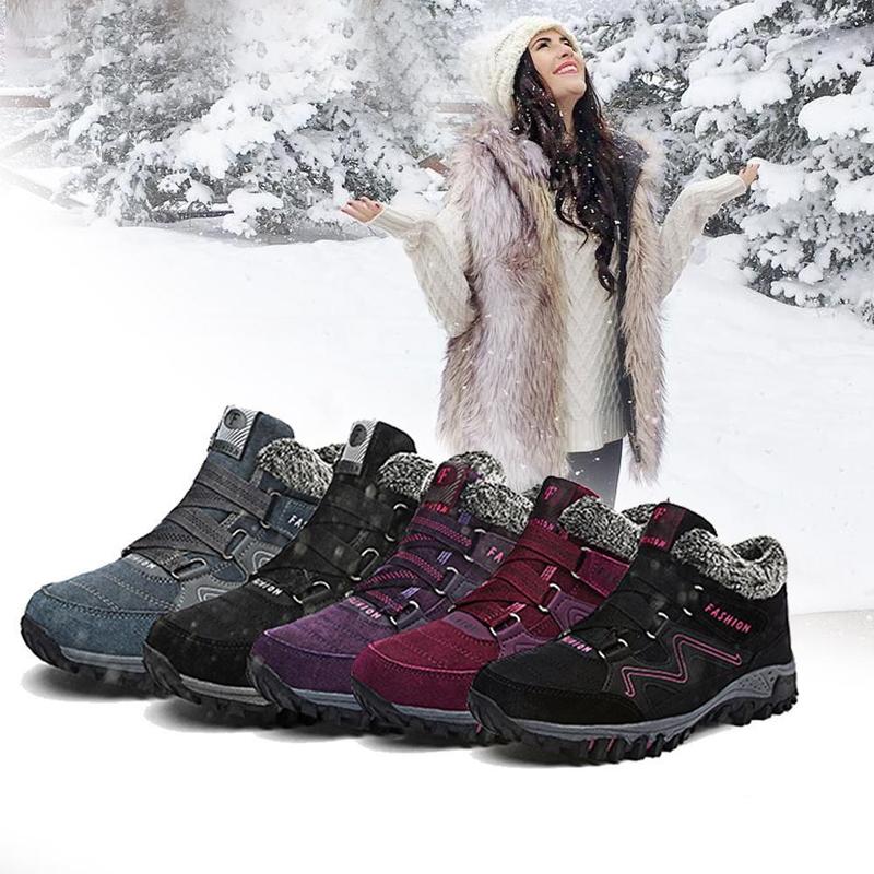 Herrar Vintersneakers med Fodring och Snölöv