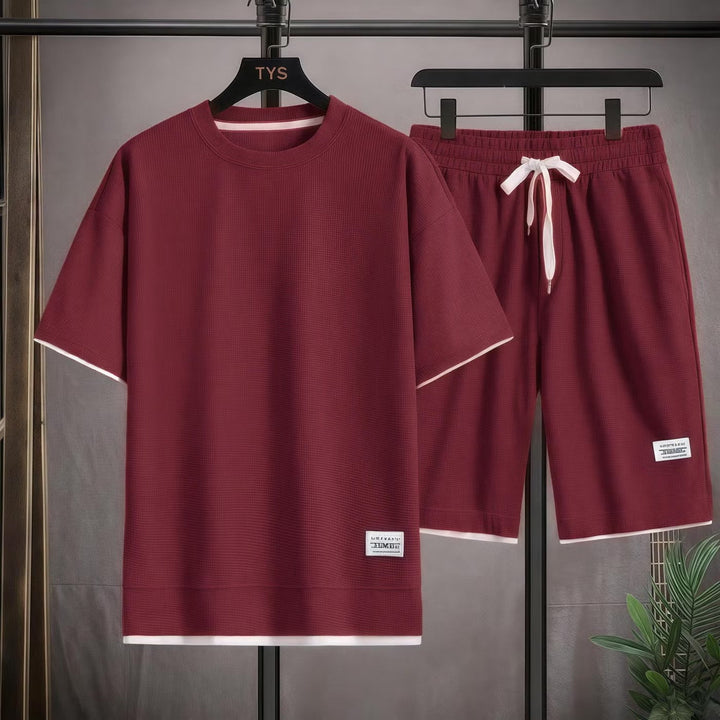 Dam Sportigt Casual Set – Långärmad Tröja och Shorts