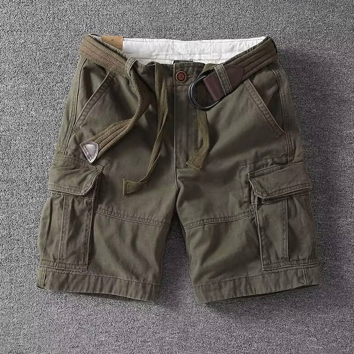 Herrars Cargo Shorts med Justerbar Midja