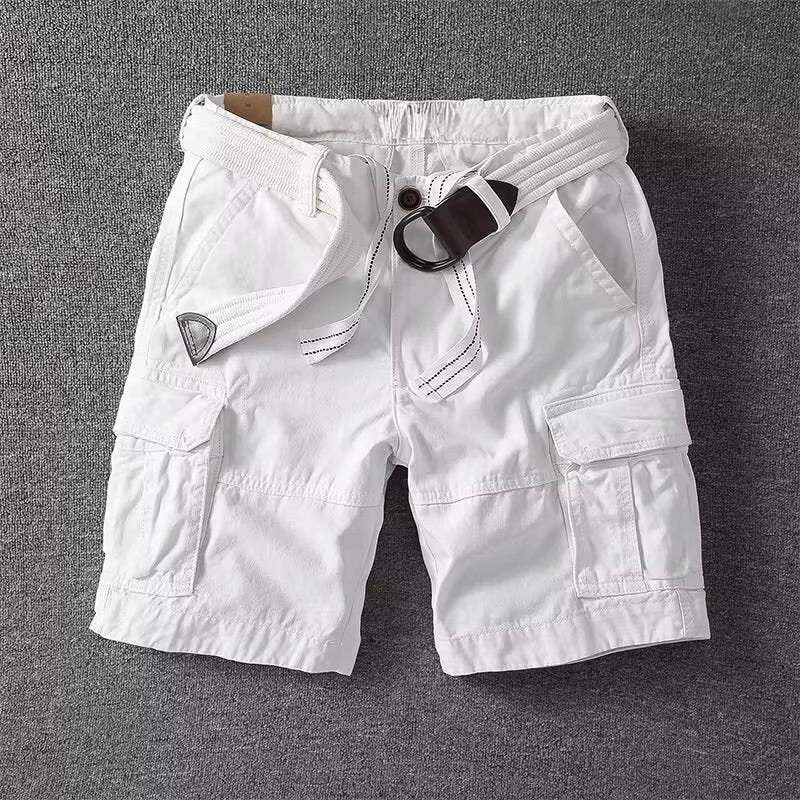Herrars Cargo Shorts med Justerbar Midja