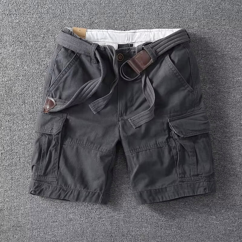 Herrars Cargo Shorts med Justerbar Midja