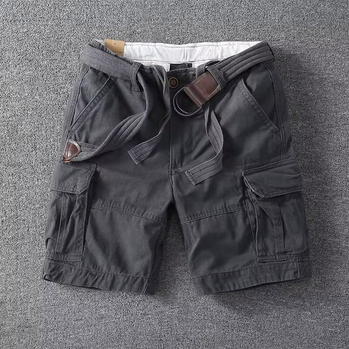 Herrars Cargo Shorts med Justerbar Midja