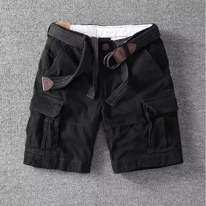 Herrars Cargo Shorts med Justerbar Midja