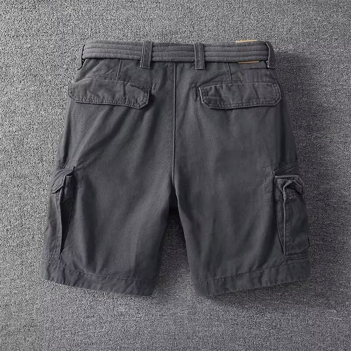 Herrars Cargo Shorts med Justerbar Midja