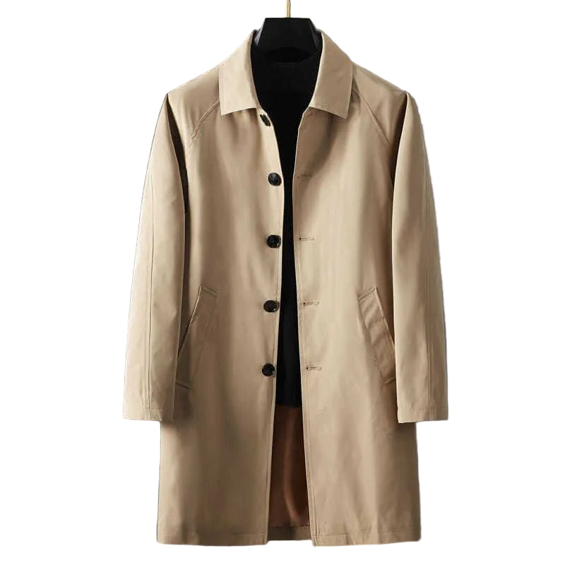 Dam Klassisk Kort Trenchcoat med Spridd Krage