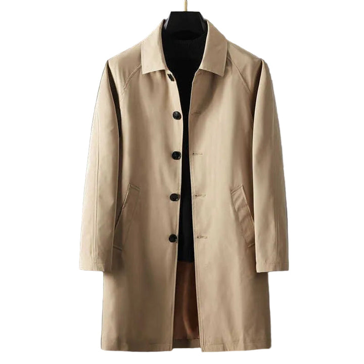 Dam Klassisk Kort Trenchcoat med Spridd Krage