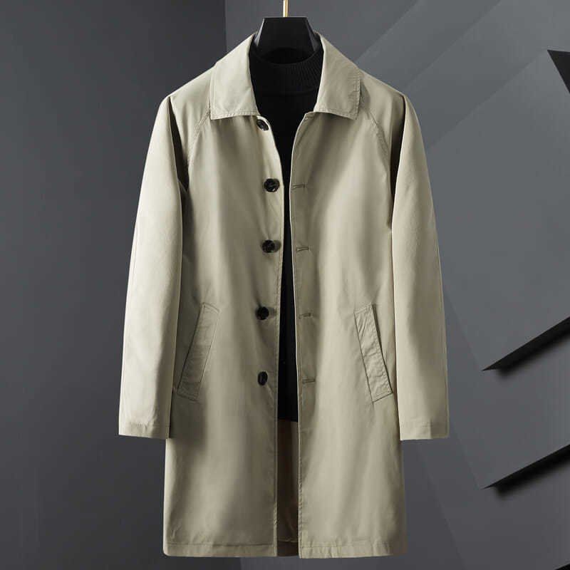 Dam Kort Trenchcoat med Krage - Tidlös Elegans
