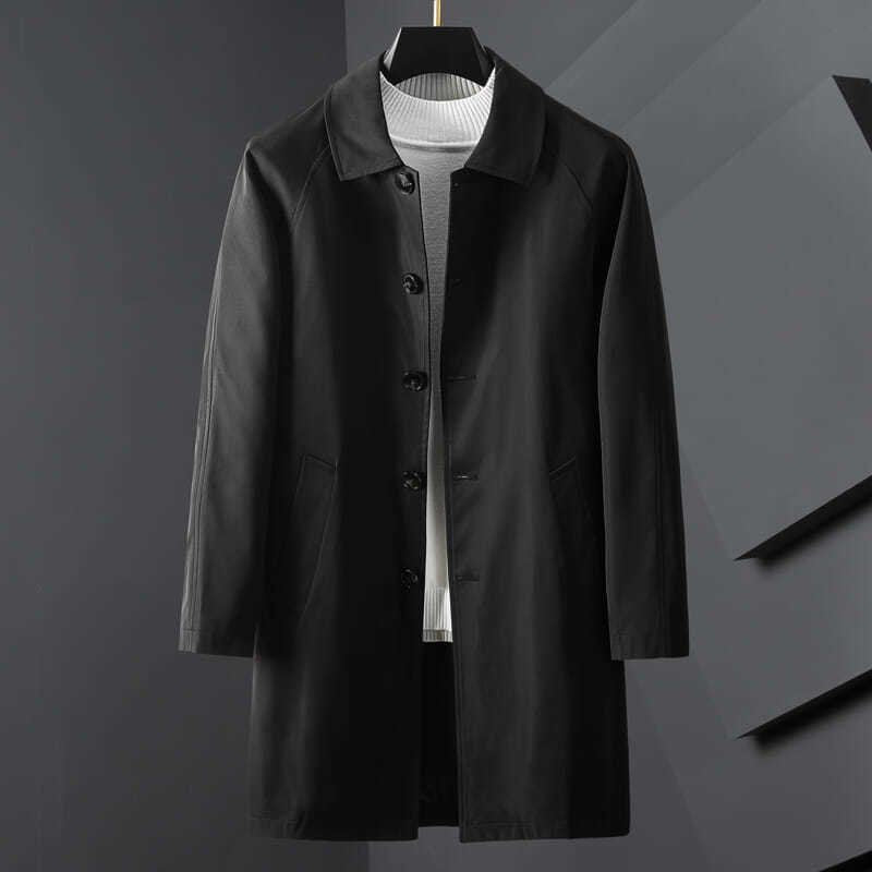 Dam Kort Trenchcoat med Krage - Tidlös Elegans