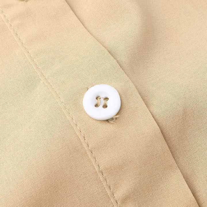 Kortärmad Jumpsuit Dam med Knäppning