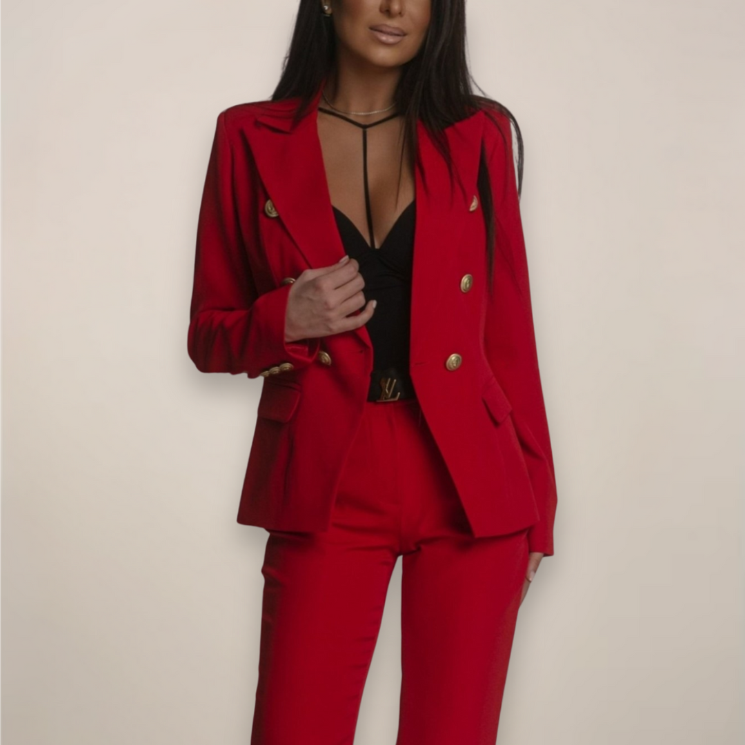 Kvinnors Skräddarsydd Kostymset för Elegant Stil