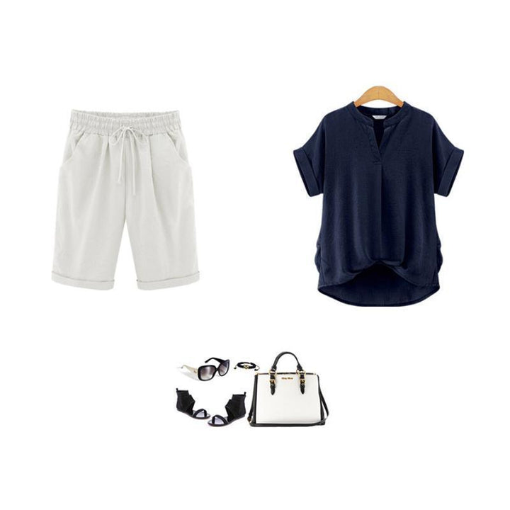 Damshorts - Sommar, Avslappnad Passform
