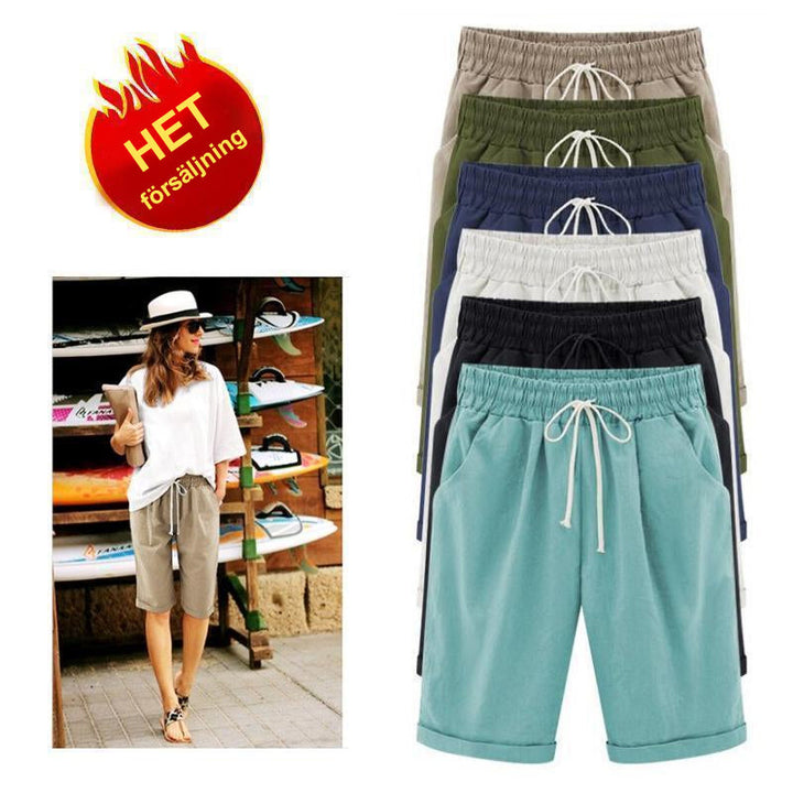 Damshorts - Sommar, Avslappnad Passform