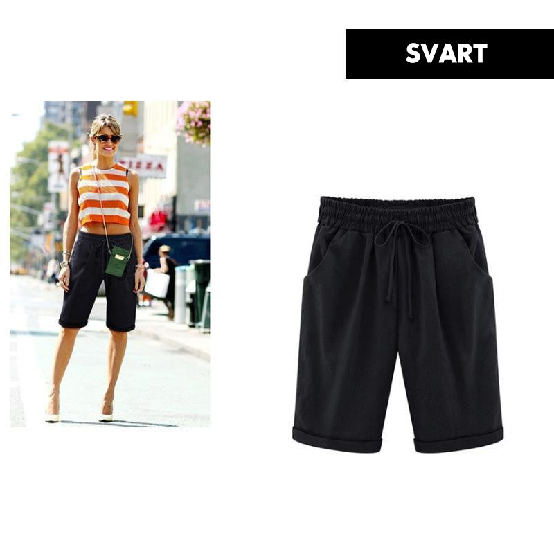 Damshorts - Sommar, Avslappnad Passform