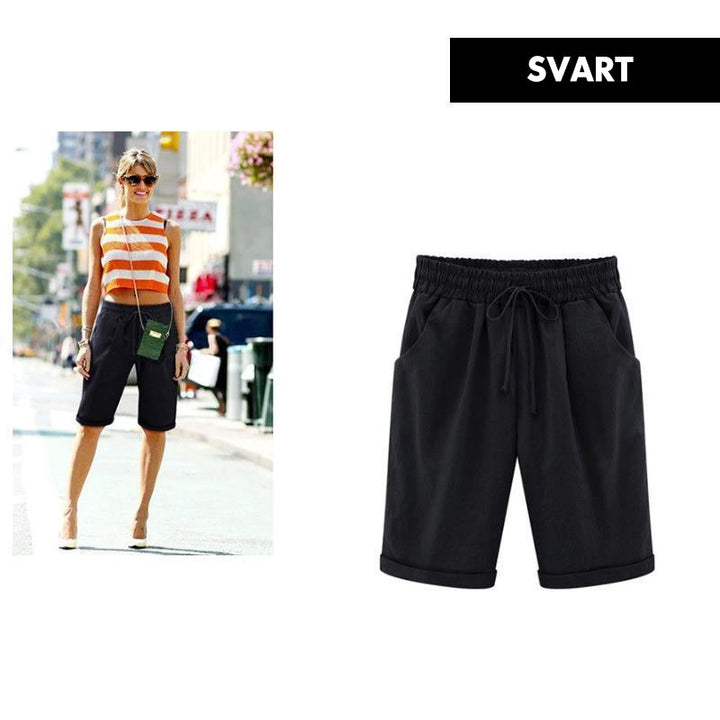 Damshorts - Sommar, Avslappnad Passform