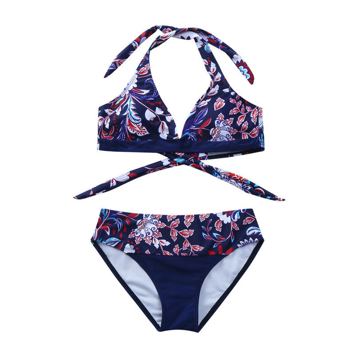 Kvinnors Sommarblommig Bikiniset med Avtagbar Förstyvad