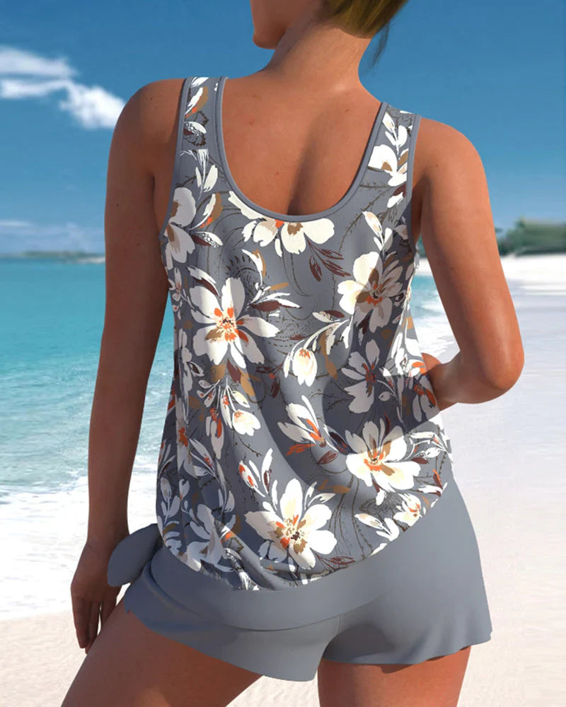 Kvinnors Trendig Tankini Baddräkt