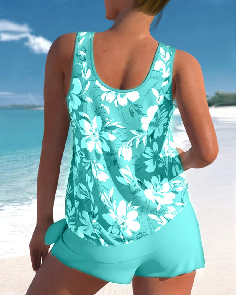 Kvinnors Trendig Tankini Baddräkt