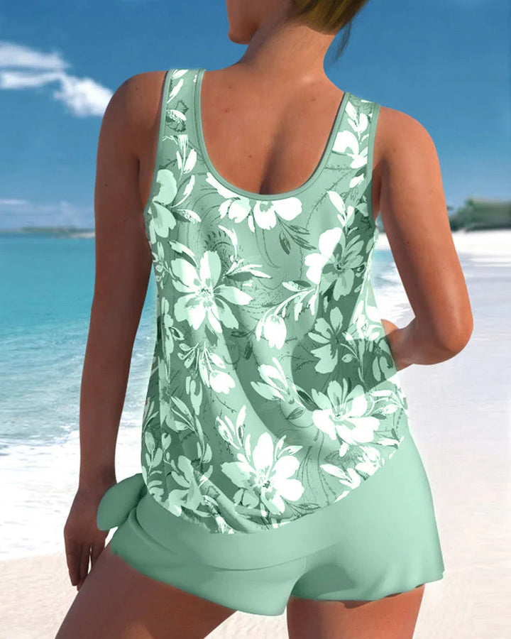 Kvinnors Trendig Tankini Baddräkt