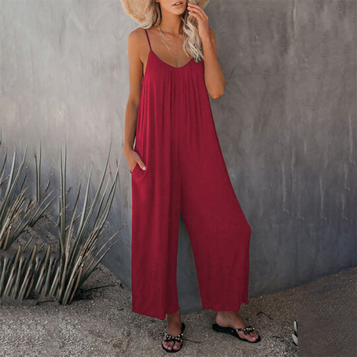 Lös Dam Cami Stretch Jumpsuit i Flera Färger