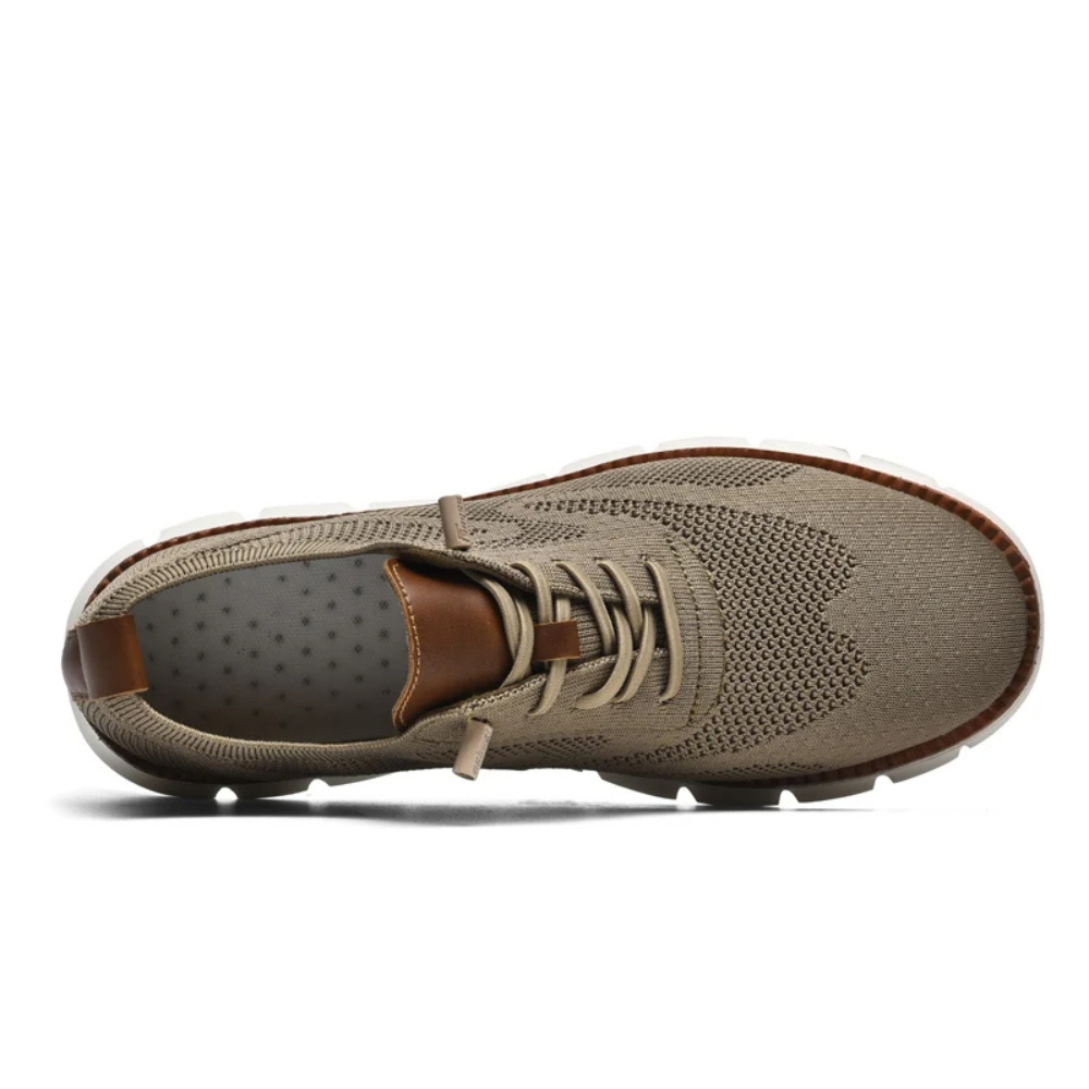 Höstiga ortopediska stickade herrsneakers – Bram