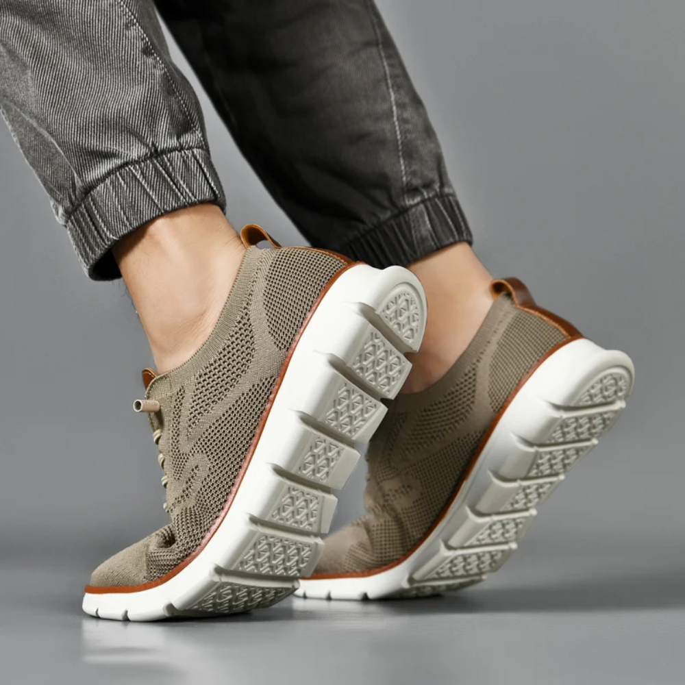 Höstiga ortopediska stickade herrsneakers – Bram