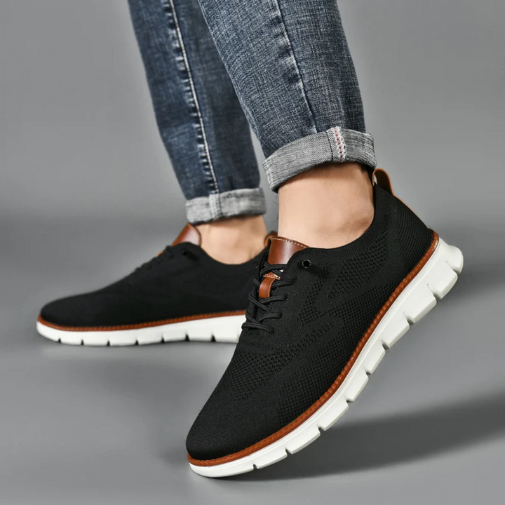 Höstiga ortopediska stickade herrsneakers – Bram