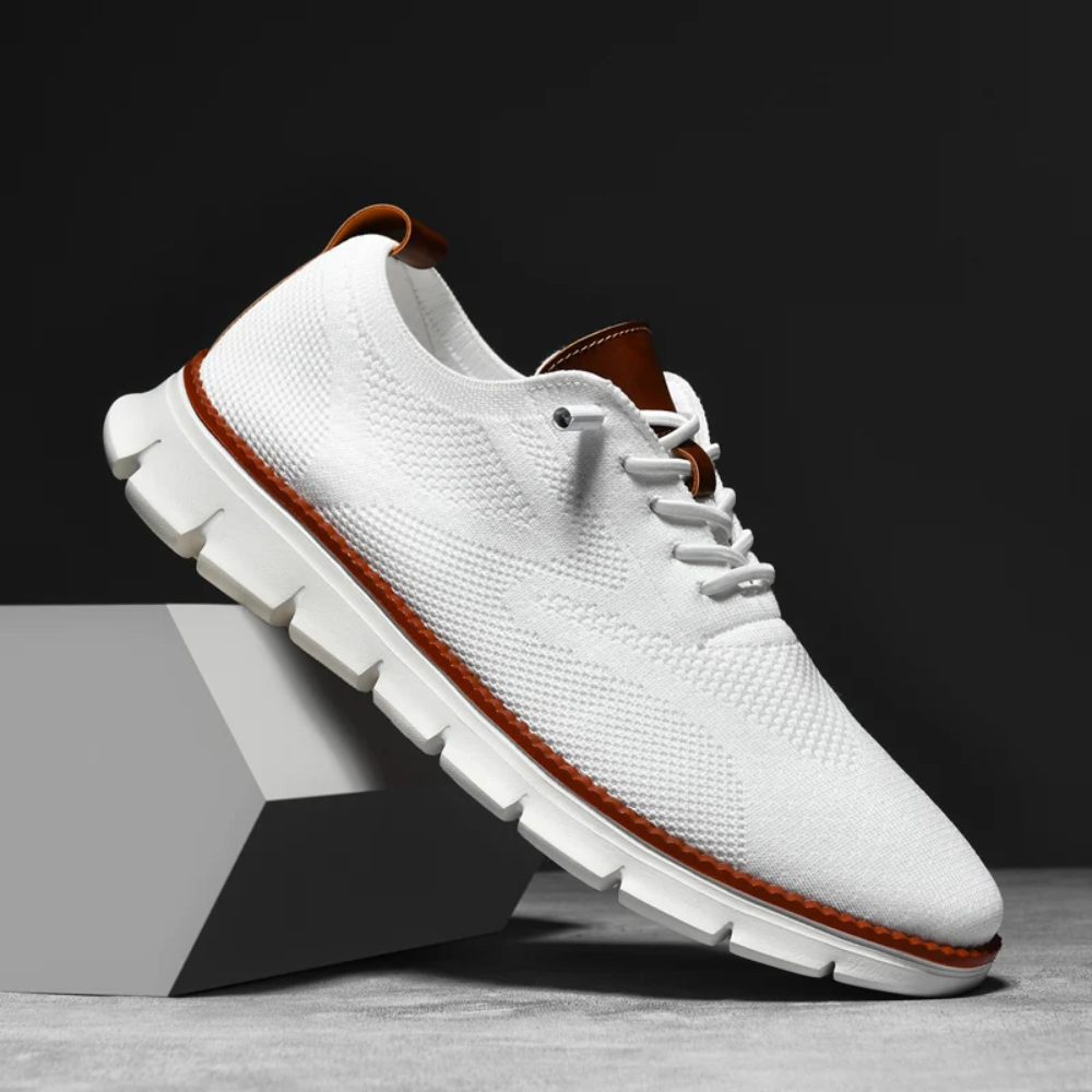 Höstiga ortopediska stickade herrsneakers – Bram