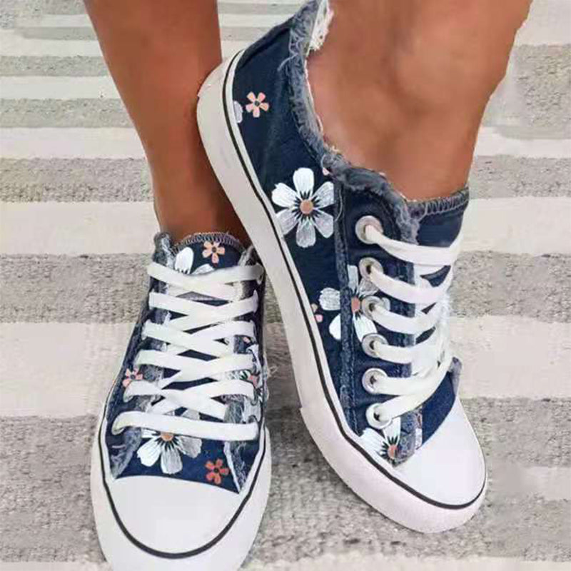 Herr Canvas Sneakers med Tofs och Rund Tå