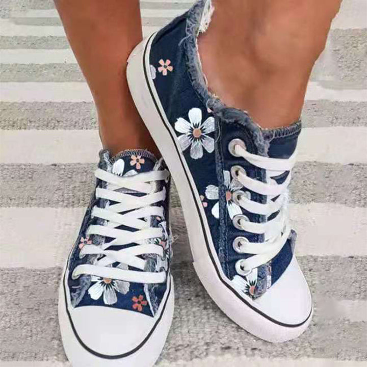 Herr Canvas Sneakers med Tofs och Rund Tå