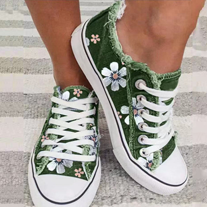 Herr Canvas Sneakers med Tofs och Rund Tå