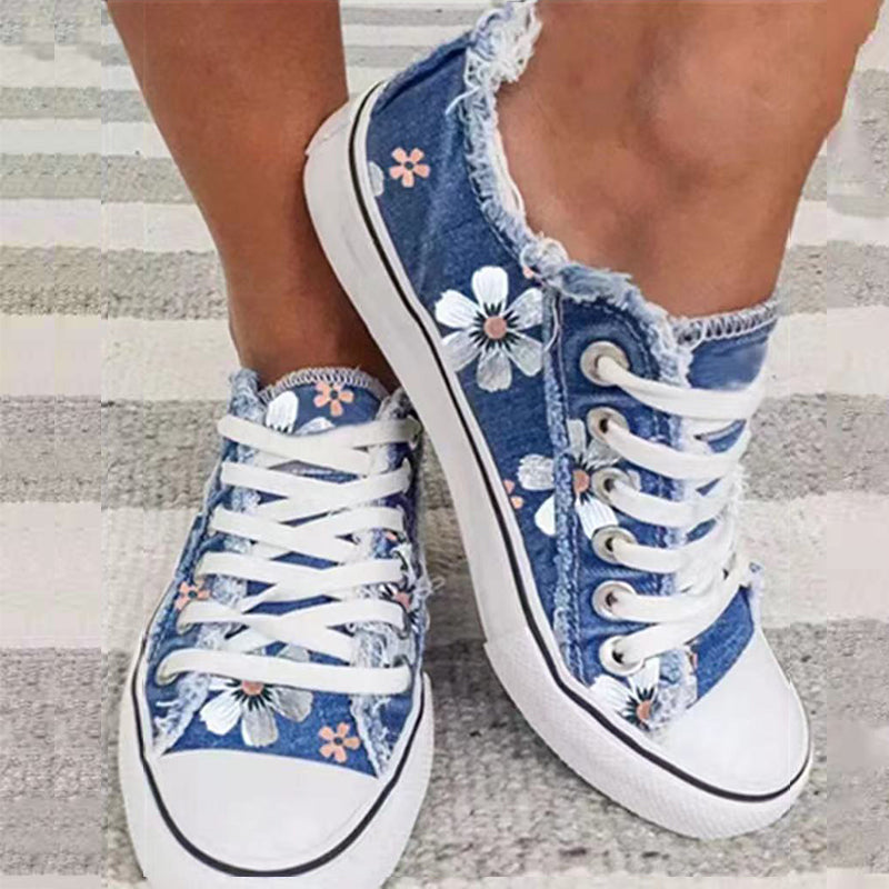 Herr Canvas Sneakers med Tofs och Rund Tå