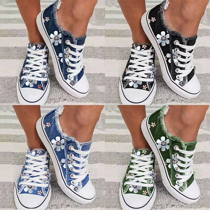 Herr Canvas Sneakers med Tofs och Rund Tå