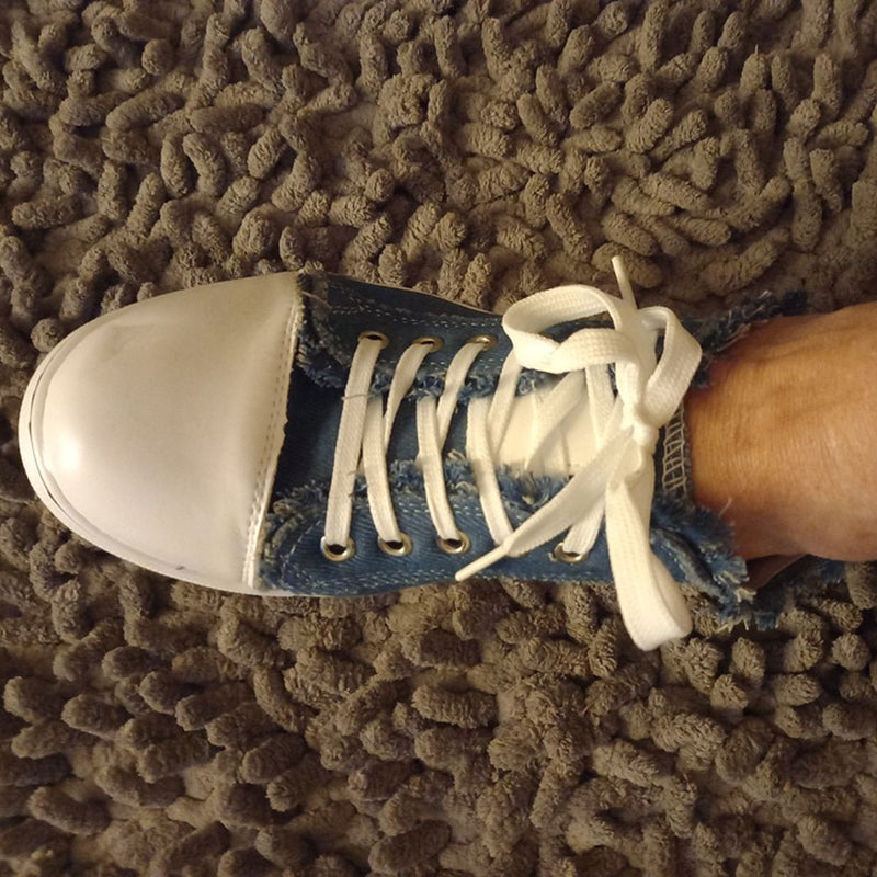 Herr Canvas Sneakers med Tofs och Rund Tå