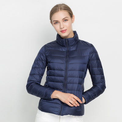 Fjäderlätt damdunjacka – Alina höstmagi