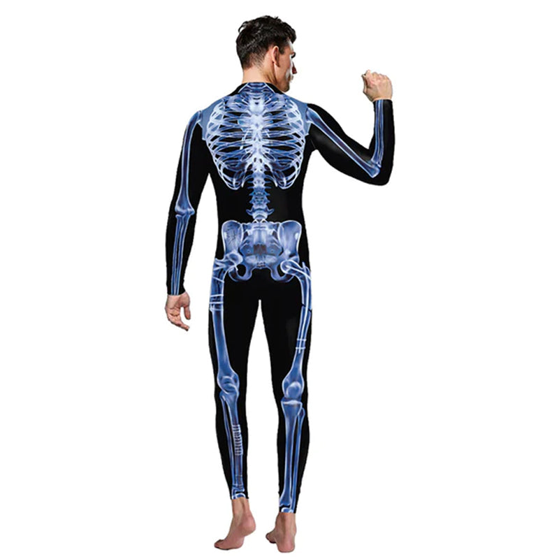 Dam Halloween Sexig Dödskalle Bodysuit med Formsydd Design