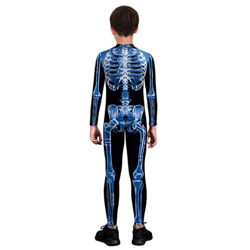 Dam Halloween Sexig Dödskalle Bodysuit med Formsydd Design