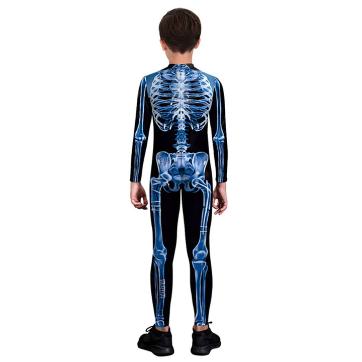 Dam Halloween Sexig Dödskalle Bodysuit med Formsydd Design