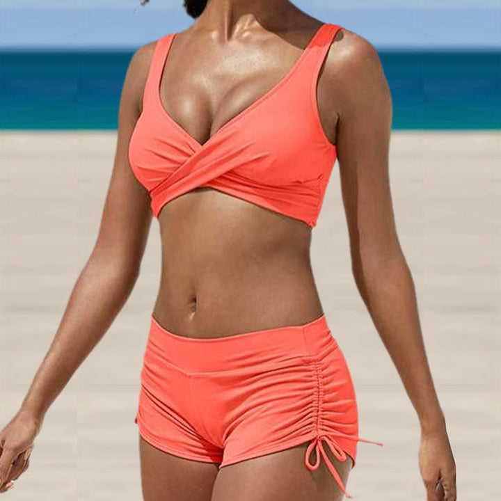 Sexig V-ringad Bikini Baddräkt för Kvinnor i Kamouflage