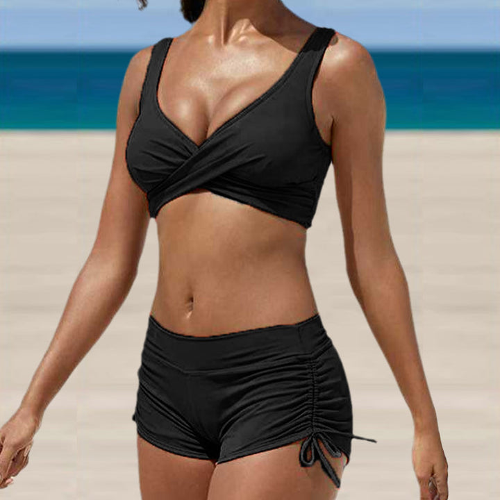 Sexig V-ringad Bikini Baddräkt för Kvinnor i Kamouflage