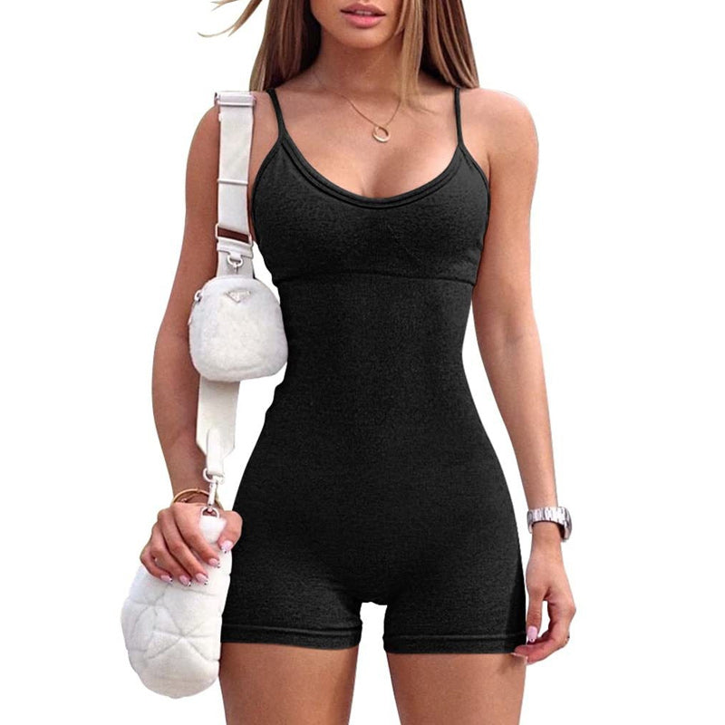 Sömlös damjumpsuit med magkontroll