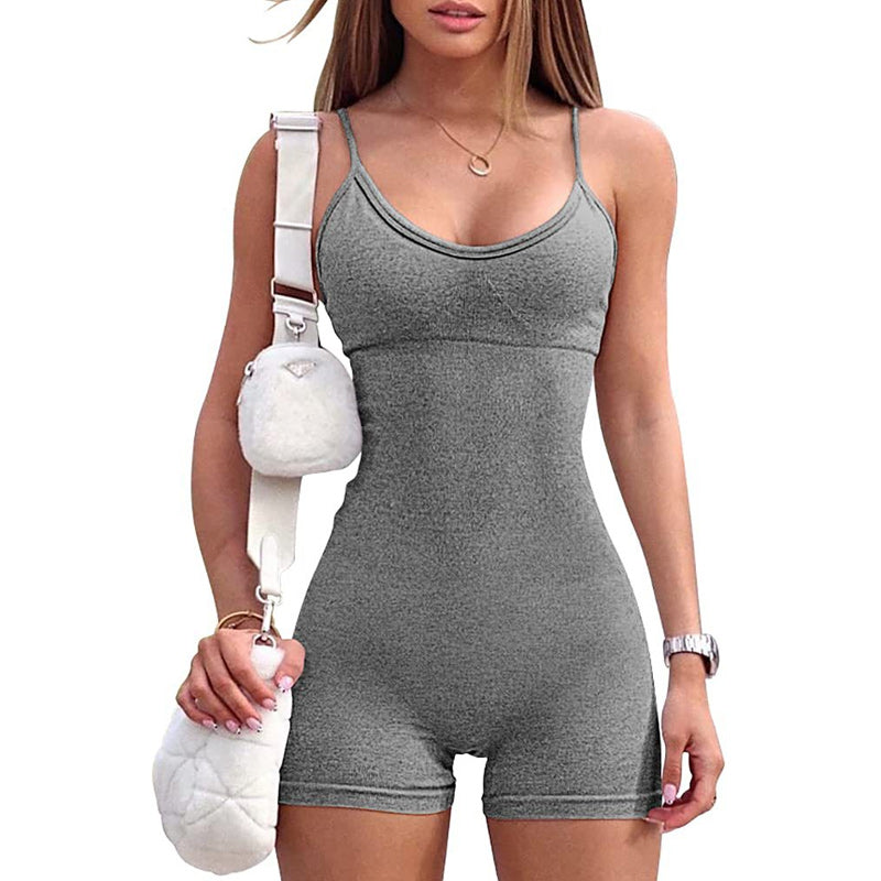 Sömlös damjumpsuit med magkontroll
