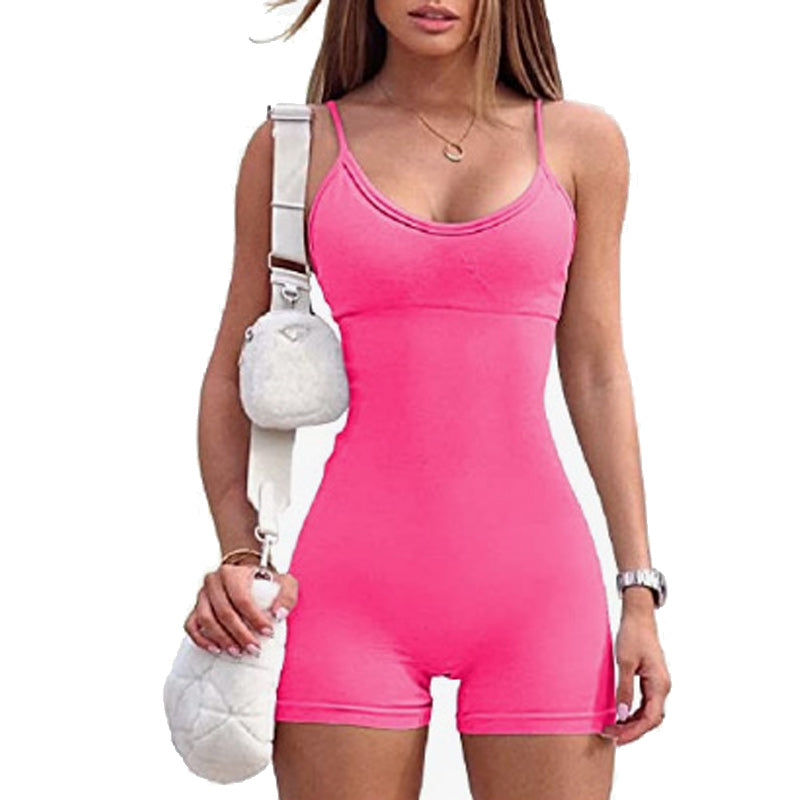 Sömlös damjumpsuit med magkontroll