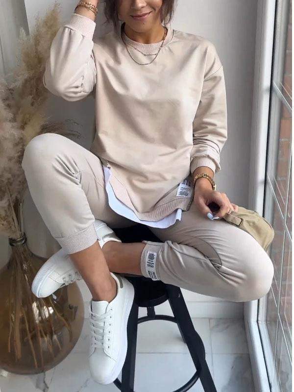 Dam Sweatshirt & Byxset - Trendig Komfort